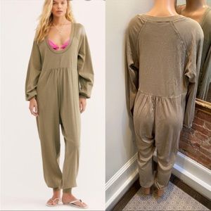 FREE PEOPLE | Road Trip Green Jumpsuit Onesie| S